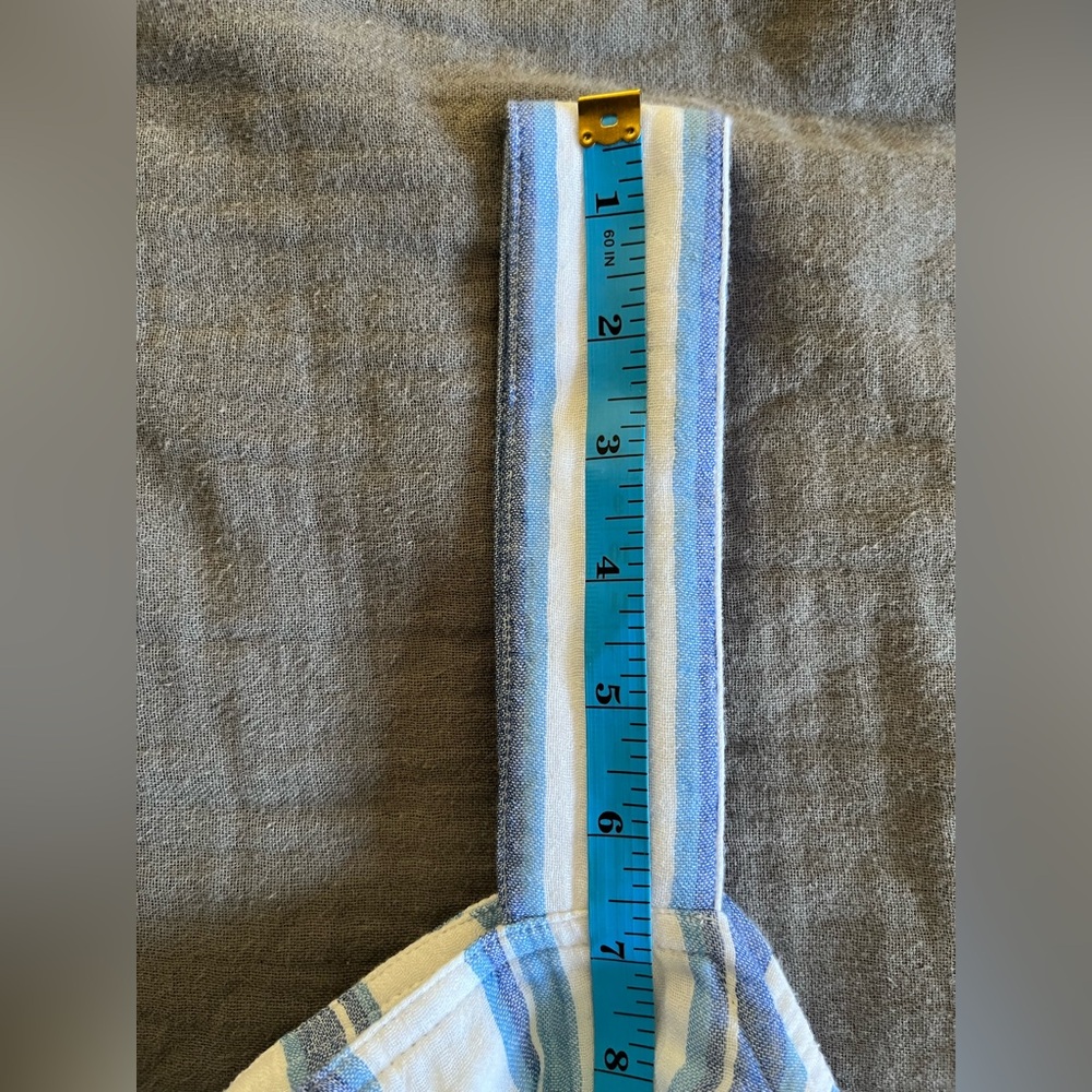 J. Jill blue/white striped 100% cotton maxi sundress wide straps 2X EUC - Picture 8 of 12